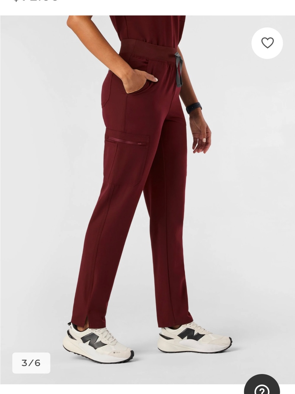 Figs Women’s Burgundy Scrub Set - Picture 7 of 10